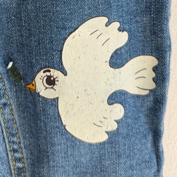 Mini Rodini x Wrangler Peace Dove Flared Denim Jeans - Picture 3 of 7